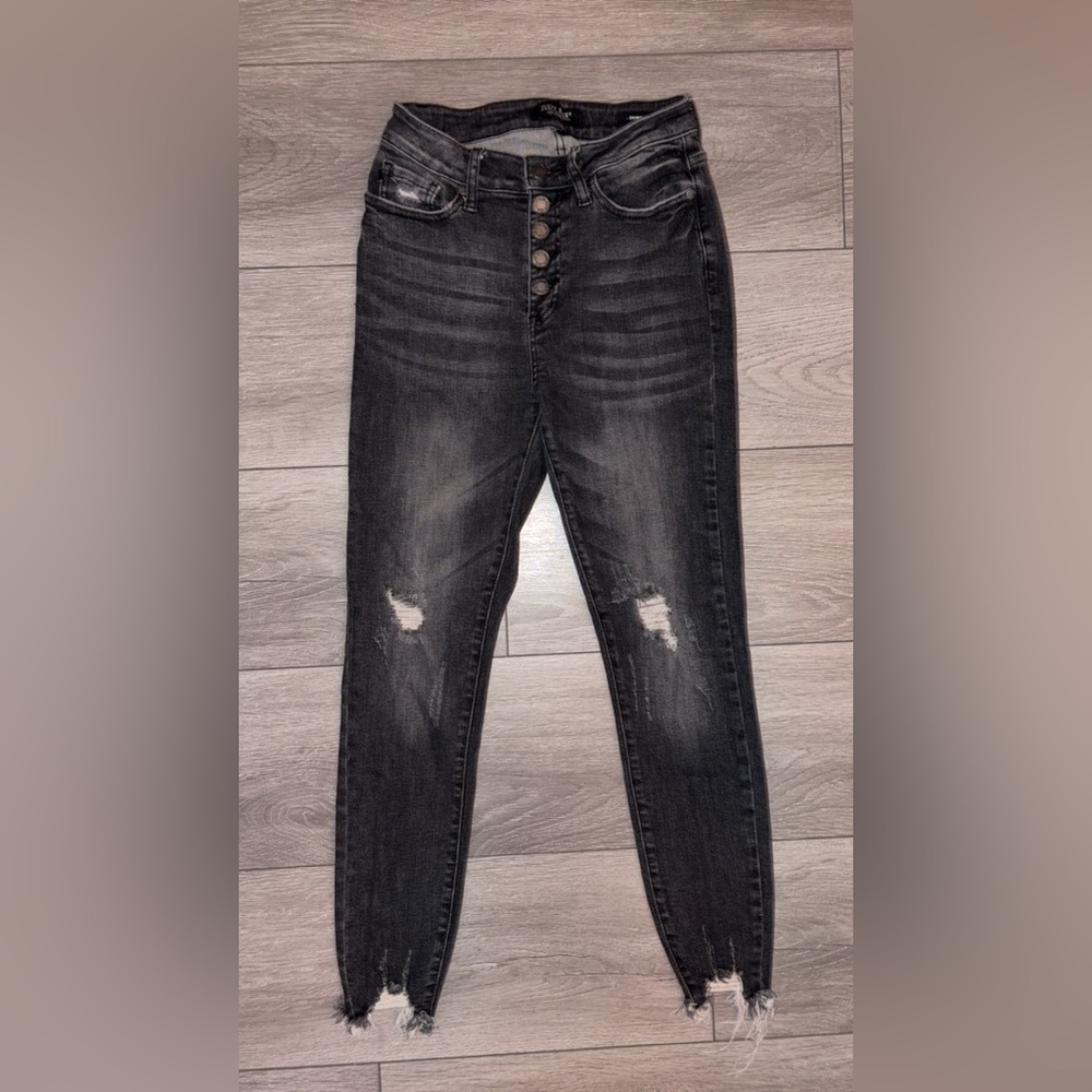 Judy Blue Denim Jeans Size 3/26 Dark Wash Button Up Skinny Fit High Rise